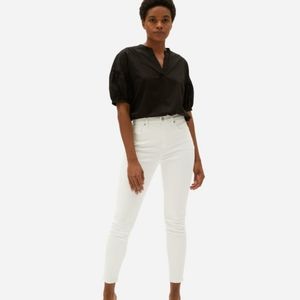 Everlane Authentic Stretch High-Rise Skinny Jeans - White - 30 Tall - NWT